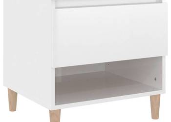 vidaXL Szafka nocna, biała na wysoki połysk, 50x46x50 cm(SKU:819536)