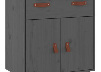 Szafka szara 655x40x75 cm lite drewno sosnowe WM-820129