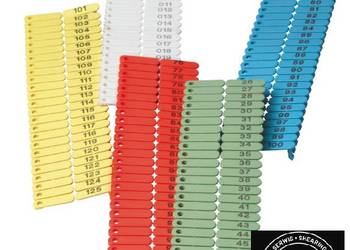 Małe kolczyki numeryczne do znakowania owiec, jagniąt , kóz ,świń