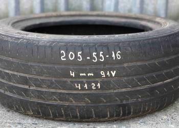 1 x Opona letnia Delinte DH2 205/55R16 91 V używana 4mm 21rok Czarna Opona
