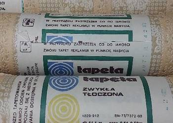 Tapeta ścienna z lat 70-tych. 6 rolek. VINTAGE. Całość lub na sztuki