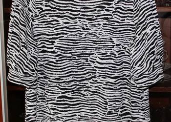 Bluzka czarno-biała elastyczna zebra