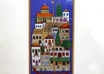Grecki Obraz Ceramiczny Vintage,  A. Tsakirakis