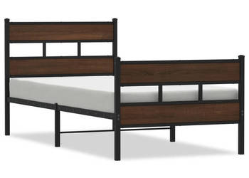 Łóżko z wezgłowiem i zanóżkiem bez materaca 100x200 cm WM-4017164