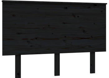 Wezgłowie łóżka czarne 124x6x825 cm lite drewno sosnowe WM-819164