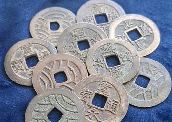 4 mon - japońskie miedziane monety z epoki Edo