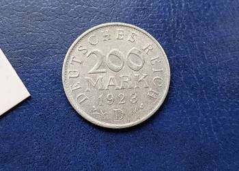 Stare monety 200 mark 1923 D NIemcy