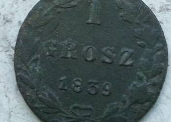 KRÓLESTWO POLSKIE 1 GROSZ 1839 r  -M W-