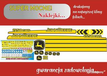 naklejki john deere 1550 cws