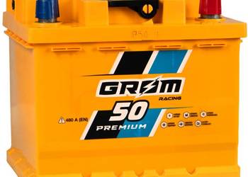 Akumulator 50Ah 480A EN Grom Racing  PRAWY PLUS