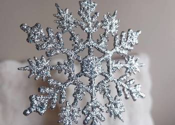 24 śnieżynki srebrne bordowe turkusowe