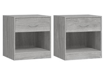 Szafki nocne z szufladą 2 szt.szary dąb sonoma WM-342587