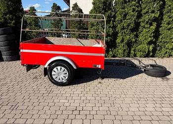 Przyczepka ALU ze Straży (Niemcy), 1 właściciel, DMC 1000kg, Plandeka