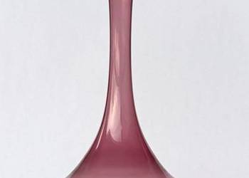 Fioletowy wazon vintage Huta Lauscha Niemcy szkło ręcznie dmuchane