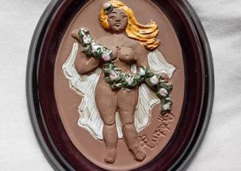 Zawieszany kafel ceramiczny z serii Znaki Zodiaku.  Gabriel - Szwecja.