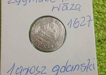 moneta srebrna polska Zygmunta III  Waza z 1627r