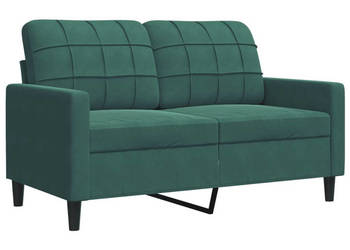 Sofa 2-osobowa ciemnozielona 120 cm tapicerowana aksamitem WM-4007616