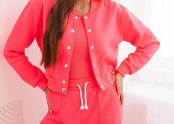 Komplet damski bawełniany 3-częściowy z bluzą