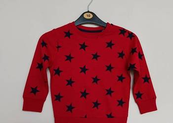 Bluza dziecięca czerwona w granatowe gwiazdy 2–3 lata