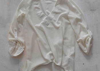 biała bluzka na okazję elegancka bluzka s 36