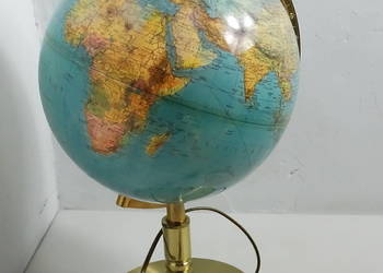 Stara podświetlana lampa globus vintage Columbus Verlag Paul Oestergaard