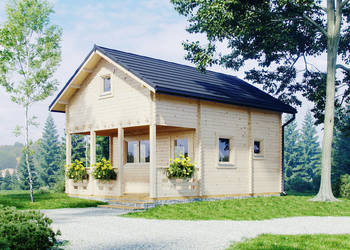 Drewniany domek letniskowy Janek II 55 + 10 m²