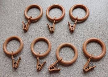 Żabka z kółkiem karnisza drewnianego 7szt Nowe