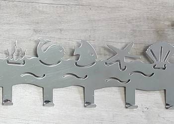 Wieszak na drzwi stalowy chrom 5 haczyków