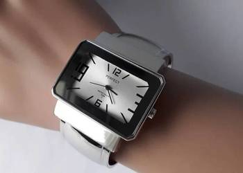 Nowy damski zegarek Perfect, srebrny typu bangle, stylowy
