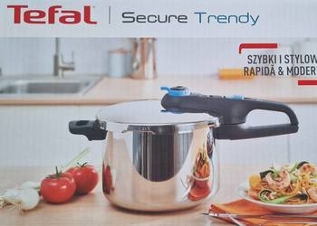 NOWY Szybkowar TEFAL Secure Trendy, 6L + sitko do parowania, P2580701