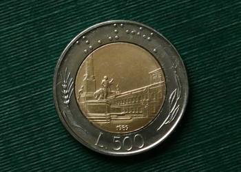 WŁOCHY - 500 lirów (1989r.) WŁOCHY - 500 lirów (1989r.)