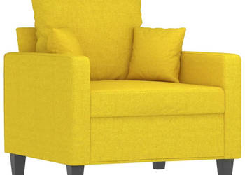 Fotel jasnożółty 60 cm obity tkaniną WM-359256
