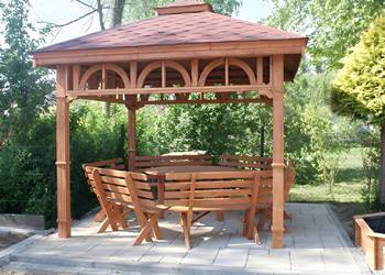 ALTANA 6 3x3m Eleganckie Półokrągłe Podpory +Impregnacja Gont od Producenta