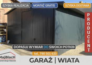 Garaż Blaszany Dwuspadowy / GRAFIT /Garaże Blaszane / Blaszak / – Maj-Blach