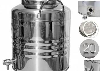 Bańka Beczułka Beczka stal nierdzewna inox antałek 20L z kranikiem 1/2 cala