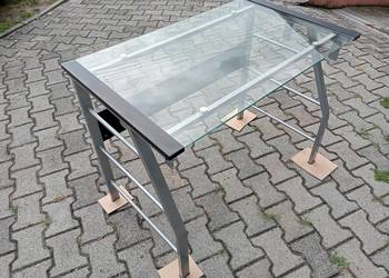 Biurko z blatem szklanym IKEA Transport