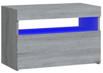 Szafka nocna z oświetleniem LED szary dąb sonoma 60x35x40 cm WM-3152828