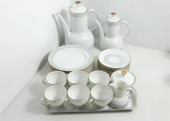 Serwis kawowy Königl. pr. Tettau | Niemiecka Porcelana Vintage | Dzbanki, P
