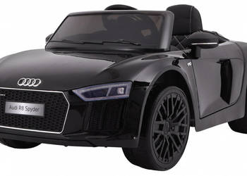 Audi R8 Spyder czarne auto na akumulator EVA 2x45W
