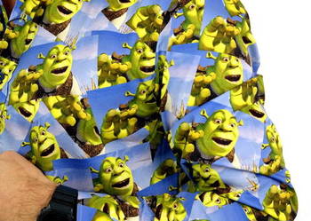 DANIEL BESSI Koszula Męska Fb090 Bajka SHREK, Wesoła XXL 45/46