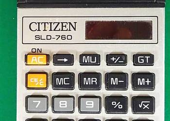 Kalk. CITIZEN SLD-760 - proste funkcje arytmet. +- x/%M+10 dig. 2xPower