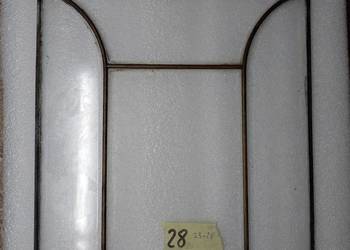 nr28 Witraż frontu starego zegara szafki szkło fazowane 23x28cm