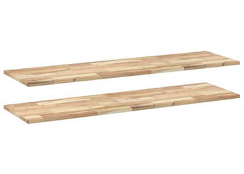 Półki ścienne 2 szt. 140x40x2 cm surowe lite drewno akacjowe WM-3279408