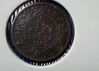 Stare monety 1/12 anny 1862 Indie Brytyjskie piękna