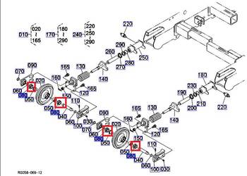 Uszczelniacz koła pośredniego kx015 kx016 kx018 kx019 kx36 kx41 u15 u17 u20