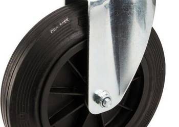 Koła skrętne z czarnymi oponami gumowymi 4680PVR250P63