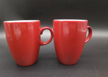 Porcelanowe dwa kubki czerwone Seltmann Weiden Porcelanowe dwa kubki czerwone Seltmann Weiden