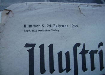 Starocie z PRL - Militaria = Stare niemieckie 2 gazety z 1944r. i z 1943r.