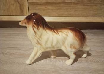 Figurka porcelanowa pies Collie - owczarek Szkocki