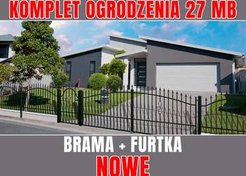 Kompletne ogrodzenie Palermo Polargos – NOWE – brama + furtka + przęsła